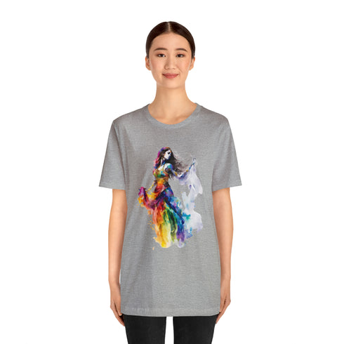 Rainbow Belly Dancer's Pose - Short Sleeve Tee